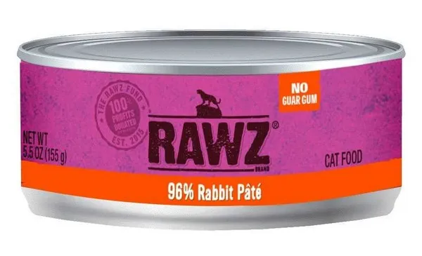 24/5.5 oz. Rawz 96% Rabbit Cat Can - Health/First Aid